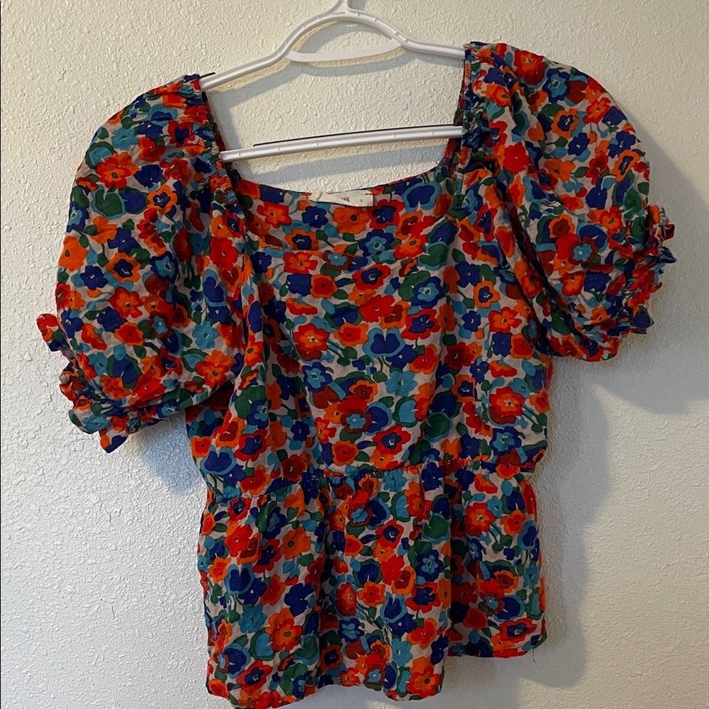 Floral Puff Sleeve Blouse
